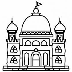 Página para colorir: Palácio (Edifícios e Arquitetura) #212224 - Páginas para Colorir Imprimíveis Gratuitamente