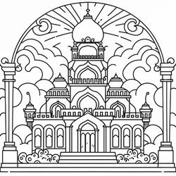 Página para colorir: Palácio (Edifícios e Arquitetura) #212226 - Páginas para Colorir Imprimíveis Gratuitamente