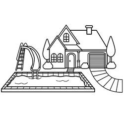 Desenho Piscina (Edifícios e Arquitetura) #186055 para imprimir e colorir