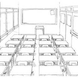 Página para colorir: Sala de aula (Edifícios e Arquitetura) #68013 - Páginas para Colorir Imprimíveis Gratuitamente