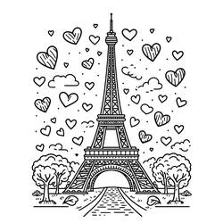 Desenho Torre Eiffel (Edifícios e Arquitetura) #219093 para imprimir e colorir