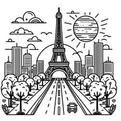 Desenho Torre Eiffel (Edifícios e Arquitetura) #219104 para imprimir e colorir