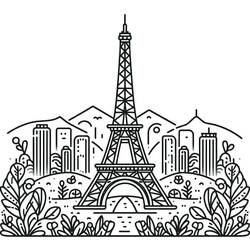 Desenho Torre Eiffel (Edifícios e Arquitetura) #219110 para imprimir e colorir