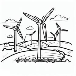 Desenho Turbina Eólica (Edifícios e Arquitetura) #187633 para imprimir e colorir