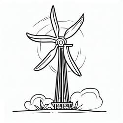 Desenho Turbina Eólica (Edifícios e Arquitetura) #187646 para imprimir e colorir