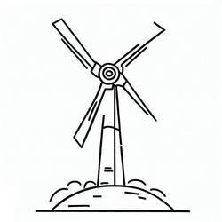 Desenho Turbina Eólica (Edifícios e Arquitetura) #187647 para imprimir e colorir
