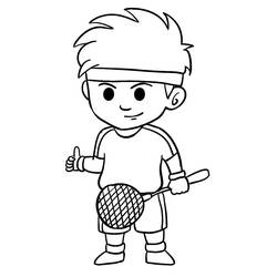 Desenho Badminton (Esportes) #177022 para imprimir e colorir