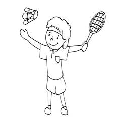 Desenho Badminton (Esportes) #177030 para imprimir e colorir