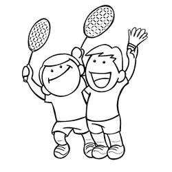 Desenho Badminton (Esportes) #218882 para imprimir e colorir