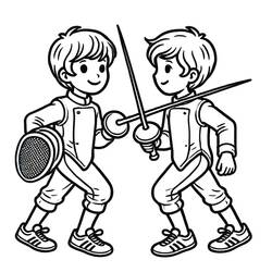 Desenho Esgrima (Esportes) #217671 para imprimir e colorir