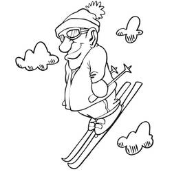 Página para colorir: Esqui (Esportes) #198394 - Páginas para Colorir Imprimíveis Gratuitamente