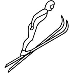 Página para colorir: Esqui (Esportes) #198402 - Páginas para Colorir Imprimíveis Gratuitamente