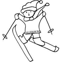 Página para colorir: Esqui (Esportes) #198438 - Páginas para Colorir Imprimíveis Gratuitamente