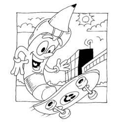 Desenho Skate (Esportes) #139353 para imprimir e colorir
