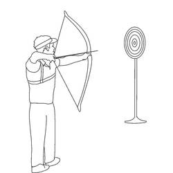Página para colorir: Tiro com Arco (Esportes) #173828 - Páginas para Colorir Imprimíveis Gratuitamente