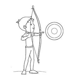 Desenhos para colorir: Tiro com Arco - Páginas para Colorir Imprimíveis Gratuitamente