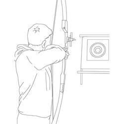 Página para colorir: Tiro com Arco (Esportes) #173841 - Páginas para Colorir Imprimíveis Gratuitamente