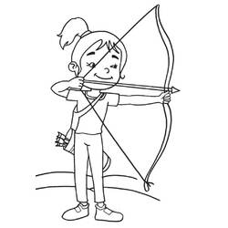 Página para colorir: Tiro com Arco (Esportes) #173843 - Páginas para Colorir Imprimíveis Gratuitamente