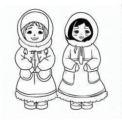 Desenhos para colorir: Esquimó - Páginas para Colorir Imprimíveis Gratuitamente