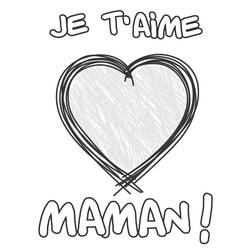 Desenhos para colorir: Eu Te Amo Mamãe - Páginas para Colorir Imprimíveis Gratuitamente