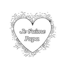 Desenhos para colorir: Eu Te Amo Papai - Páginas para Colorir Imprimíveis Gratuitamente