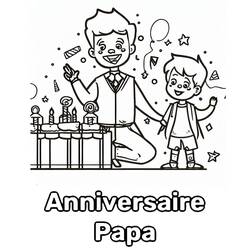 Desenhos para colorir: Aniversário do Papai - Páginas para Colorir Imprimíveis Gratuitamente