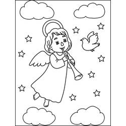 Desenhos para colorir: Anjo de Natal - Páginas para Colorir Imprimíveis Gratuitamente