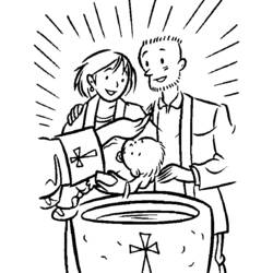 Desenhos para colorir: Batismo - Páginas para Colorir Imprimíveis Gratuitamente