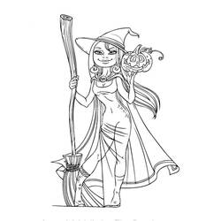 Desenhos para colorir: Bruxa de Halloween - Páginas para Colorir Imprimíveis Gratuitamente