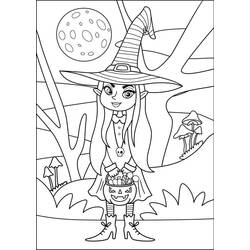 Desenho Bruxa de Halloween (Feriados e Celebrações) #200321 para imprimir e colorir