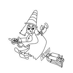 Desenho Bruxa de Halloween (Feriados e Celebrações) #200333 para imprimir e colorir