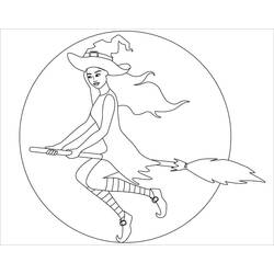 Desenho Bruxa de Halloween (Feriados e Celebrações) #200341 para imprimir e colorir