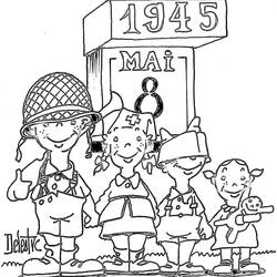 Desenhos para colorir: Dia da Vitória, 8 de Maio de 1945 - Páginas para Colorir Imprimíveis Gratuitamente