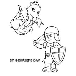 Desenhos para colorir: Dia de São Jorge - Páginas para Colorir Imprimíveis Gratuitamente