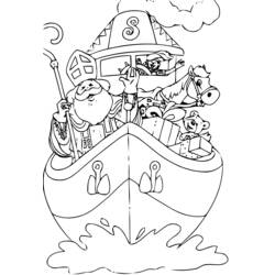 Desenhos para colorir: Dia de São Nicolau - Páginas para Colorir Imprimíveis Gratuitamente