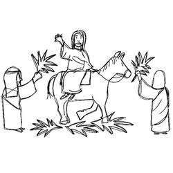 Página para colorir: Domingo de Ramos (Feriados e Celebrações) #210839 - Páginas para Colorir Imprimíveis Gratuitamente