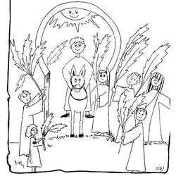 Página para colorir: Domingo de Ramos (Feriados e Celebrações) #210842 - Páginas para Colorir Imprimíveis Gratuitamente