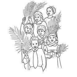 Página para colorir: Domingo de Ramos (Feriados e Celebrações) #210866 - Páginas para Colorir Imprimíveis Gratuitamente