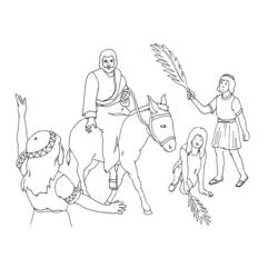 Página para colorir: Domingo de Ramos (Feriados e Celebrações) #60326 - Páginas para Colorir Imprimíveis Gratuitamente