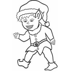 Desenhos para colorir: Elfo de Natal - Páginas para Colorir Imprimíveis Gratuitamente