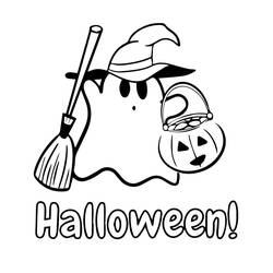 Desenhos para colorir: Fantasma de Halloween - Páginas para Colorir Imprimíveis Gratuitamente
