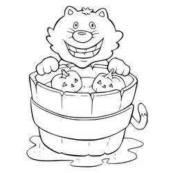 Desenhos para colorir: Gato de Halloween - Páginas para Colorir Imprimíveis Gratuitamente