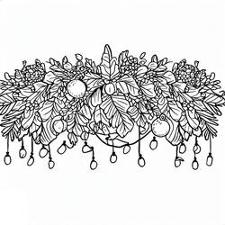 Desenhos para colorir: Guirlanda de Natal - Páginas para Colorir Imprimíveis Gratuitamente