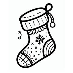 Desenhos para colorir: Meia de Natal - Páginas para Colorir Imprimíveis Gratuitamente