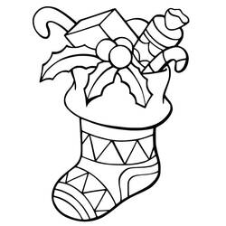 Ilustração de Meia de Natal (Feriados e Celebrações) #216620 para colorir gratuitamente