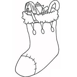 Ilustração de Meia de Natal (Feriados e Celebrações) #216629 para colorir gratuitamente