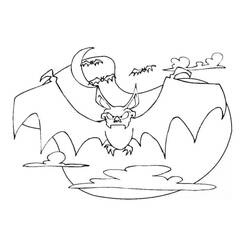 Desenhos para colorir: Morcego de Halloween - Páginas para Colorir Imprimíveis Gratuitamente