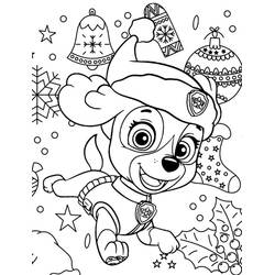 Desenhos para colorir: Natal da Paw Patrol - Páginas para Colorir Imprimíveis Gratuitamente