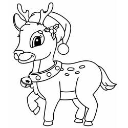 Página para colorir: Rena de Natal (Feriados e Celebrações) #215792 - Páginas para Colorir Imprimíveis Gratuitamente