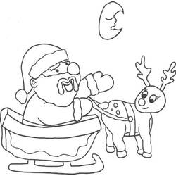Desenhos para colorir: Trenó de Natal - Páginas para Colorir Imprimíveis Gratuitamente